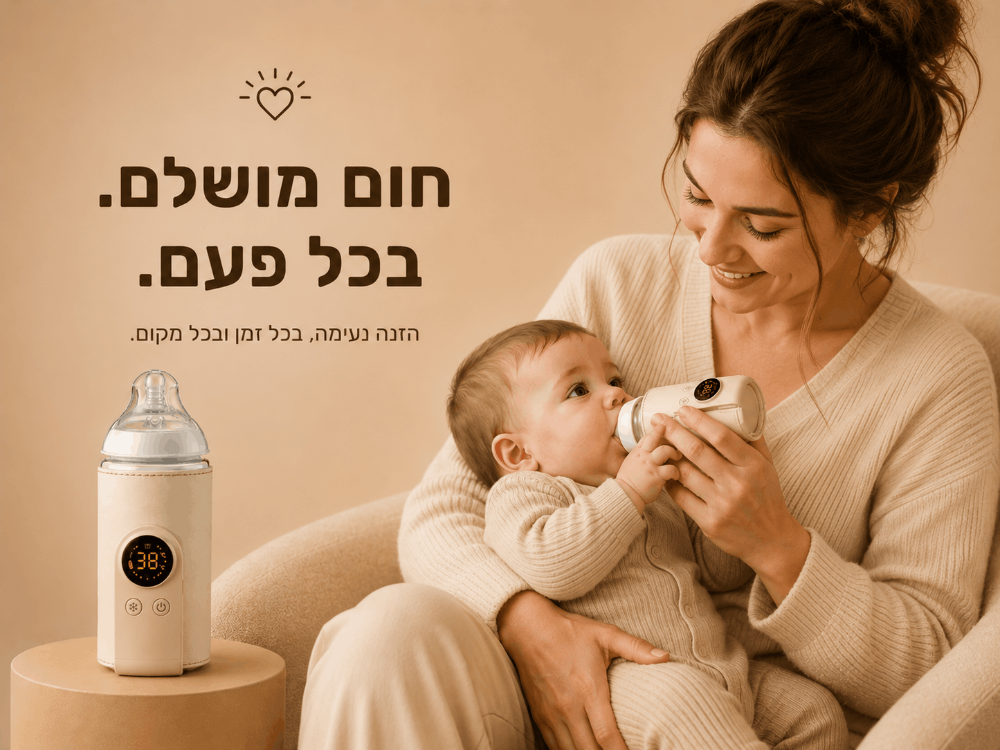 Warmi™ – הבקבוק שתמיד מוכן לרגע הנכון